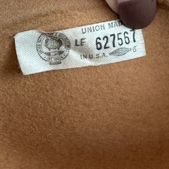 VTG Astre Tan Wool Bow Round Cloche Cap Hat Union Made USA Women's One Size - Picture 11 of 11